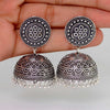 Party Wear Oxidised Silver Jhumka Earrings (GSE481SLV)