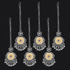 Silver & Gold Color Oxidised Maang Tikka Combo Of 6 Pieces (GSMTK122CMB)