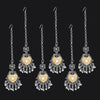 Silver & Gold Color Oxidised Maang Tikka Combo Of 6 Pieces (GSMTK129CMB)