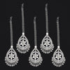 Silver Color Oxidised Maang Tikka Combo Of 5 Pieces (GSMTK133CMB)