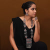 Rani Color Oxidised Meena Work Necklace Set (GSN1625RNI)