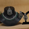 Green Color Oxidised Kundan Necklace Set (GSN2026GRN)