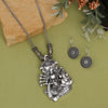 Silver Color Goddess Oxidised Necklace Set (GSN2031SLV)