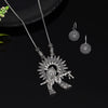 Silver Color Oxidised Necklace Set (GSN2033SLV)