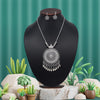 Silver Color Oxidised Necklace Set (GSN2034SLV)