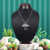 Silver Color Oxidised Necklace Set (GSN2036SLV)