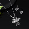 Silver Color Oxidised Necklace Set (GSN2036SLV)