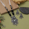 Silver Color Oxidised Necklace Set (GSN2037SLV)