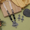 Silver Color Oxidised Necklace Set (GSN2038SLV)