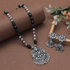 Silver Color Oxidised Necklace Set (GSN2040SLV)