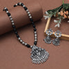 Silver Color Oxidised Necklace Set (GSN2041SLV)