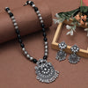 Silver Color Oxidised Necklace Set (GSN2042SLV)