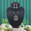 Silver Color Oxidised Necklace Set (GSN2042SLV)