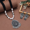 Silver Color Oxidised Necklace Set (GSN2048SLV)