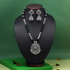 Silver Color Oxidised Necklace Set (GSN2049SLV)