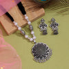 Silver Color Oxidised Necklace Set (GSN2050SLV)