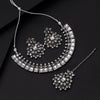 Silver Color Oxidised Necklace Set (GSN2064SLV)