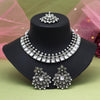 Silver Color Oxidised Necklace Set (GSN2064SLV)