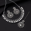 Silver Color Oxidised Necklace Set (GSN2067SLV)