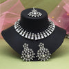 Silver Color Oxidised Necklace Set (GSN2067SLV)