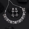 Silver Color Oxidised Necklace Set (GSN2071SLV)