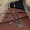 Silver Color Oxidised Necklace Set (GSN2075SLV)