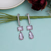 Light Pink Color American Diamond Earrings (HOJE103LPNK)