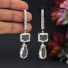 Silver Color American Diamond Earrings (HOJE103SLV)