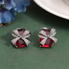 Ruby Color American Diamond Earrings (HOJE105RUBY)
