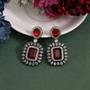 Ruby Color American Diamond Earrings (HOJE106RUBY)