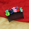 Multi Color Floral Hair Comb Pin (HRP159MLT)
