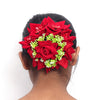 Red Color Rose Floral Hair Juda//Bun (HRP195RED)