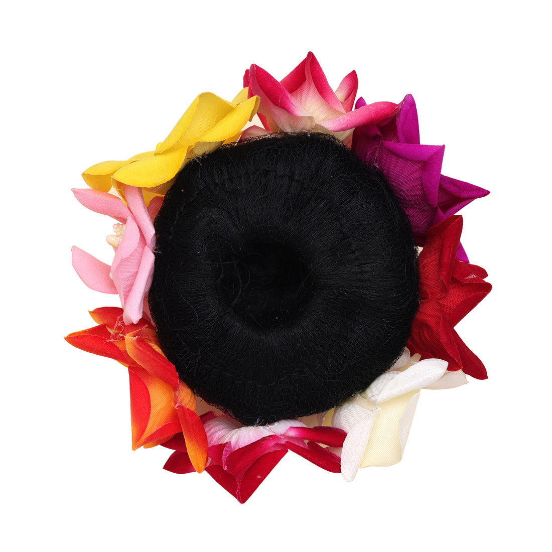 Multi Color Rose Floral Hair Juda//Bun (HRP198MLT)