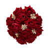 Maroon Color Rose Flower Hair juda//Bun (HRP212MRN)