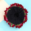 Maroon Color Rose Flower Hair juda//Bun (HRP213MRN)