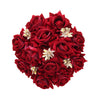 Maroon Color Rose Flower Hair juda//Bun (HRP213MRN)