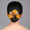 Mustard Yellow Color Rose Flower Gajra For Women Hair Pin (HRP218MYLW)