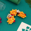 Mustard Yellow Color Rose Flower Gajra For Women Hair Pin (HRP218MYLW)