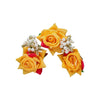 Mustard Yellow Color Rose Flower Gajra For Women Hair Pin (HRP218MYLW)