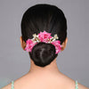 Pink Color Rose Flower Gajra For Women Hair Pin (HRP218PNK)