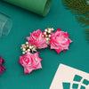 Pink Color Rose Flower Gajra For Women Hair Pin (HRP218PNK)