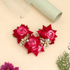 Rani Color Rose Flower Gajra For Women Hair Pin (HRP218RNI)