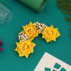 Yellow Color Rose Flower Gajra For Women Hair Pin (HRP218YLW)