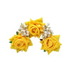 Yellow Color Rose Flower Gajra For Women Hair Pin (HRP218YLW)