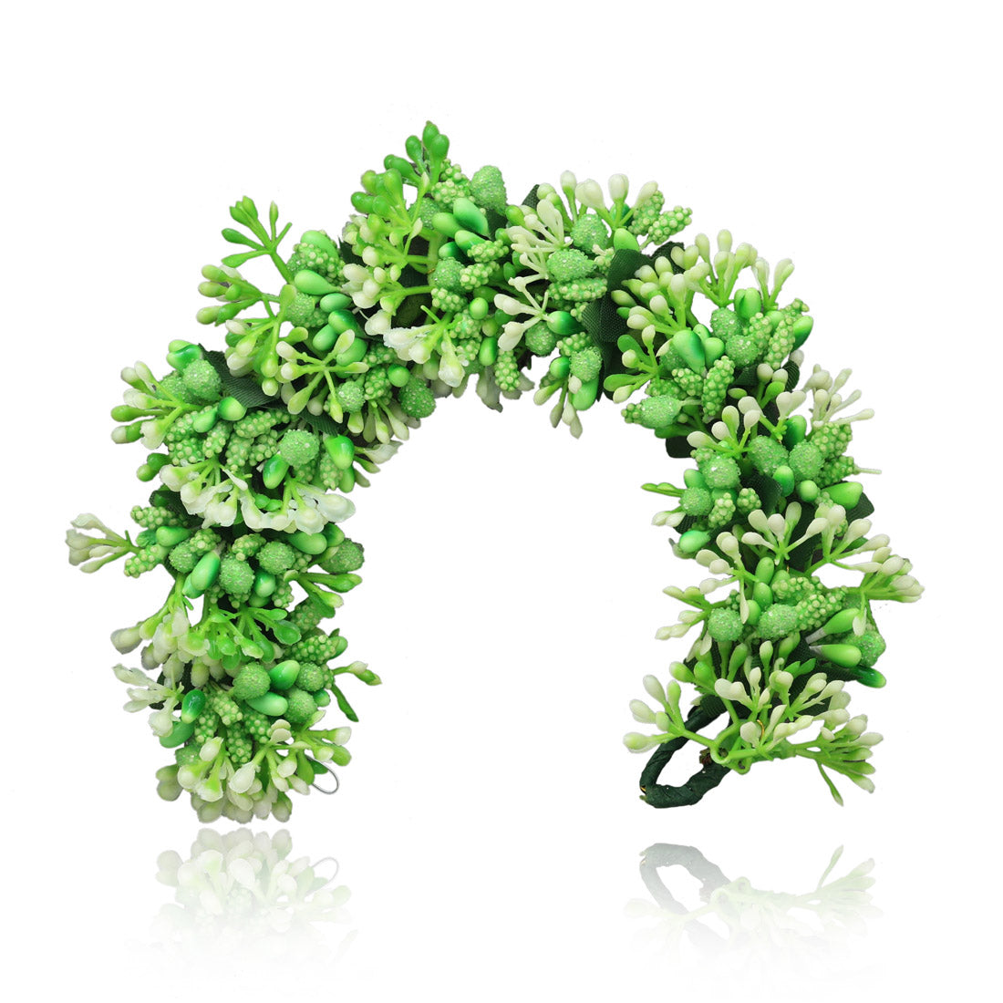 Green Color Flower Gajra For Women Hair Pin (HRP221GRN)
