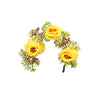 Yellow Color Rose Flower Gajra For Women Hair Pin (HRP223YLW)