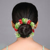 Red Color Flower Gajra For Women Hair Pin (HRP224RED)