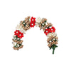 Red & White Color Flower Gajra For Women Hair Pin (HRP226REDWHT)