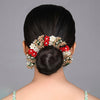 Red & White Color Flower Gajra For Women Hair Pin (HRP226REDWHT)