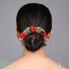 Red Color Flower Gajra For Women Hair Pin (HRP226RED)